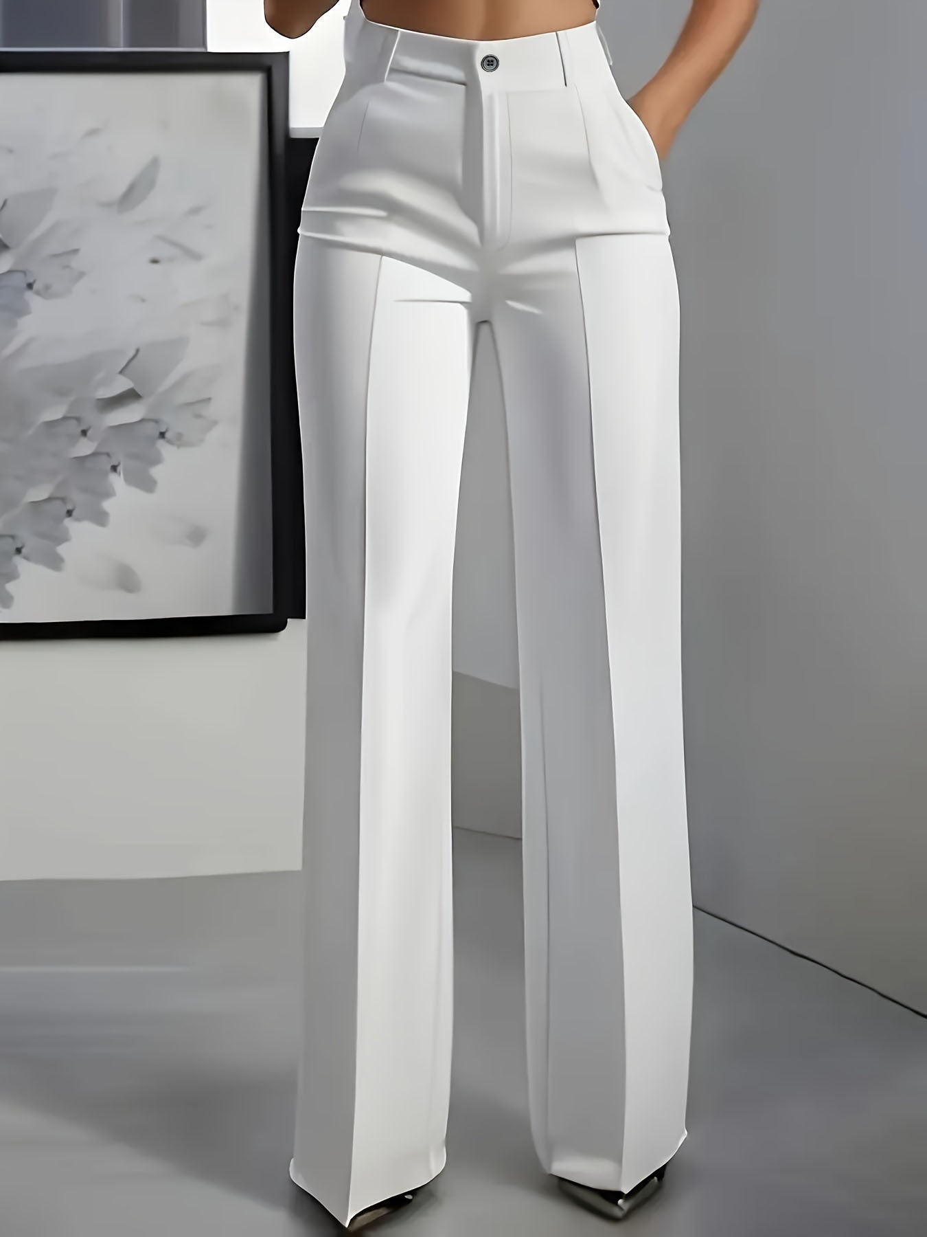 Wide High-Waisted Pants for Women