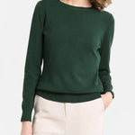 Merino Wool Round Neck Sweater for Women