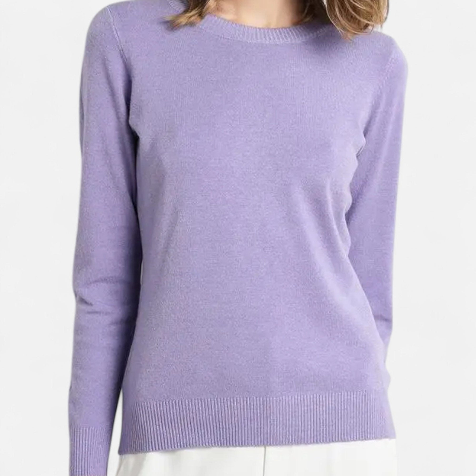 Merino Wool Round Neck Sweater for Women
