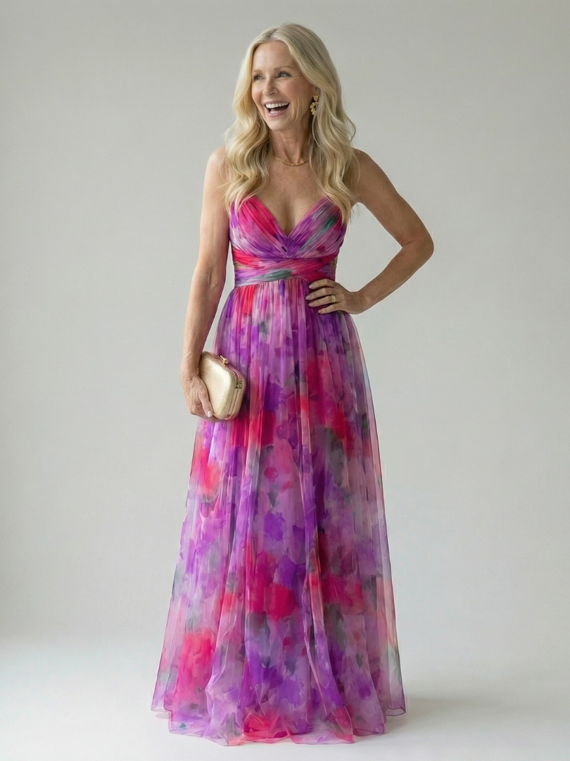 Sleeveless Printed Maxi Dress for Women