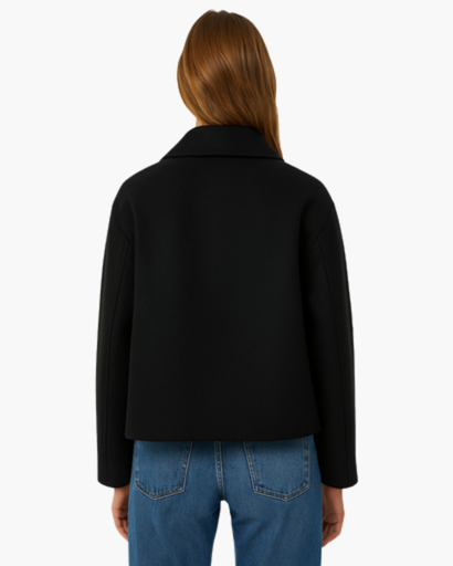 Chic Short Jacket with Double Buttoning for Women