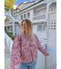 Oversized Quilted Floral Jacket for Women