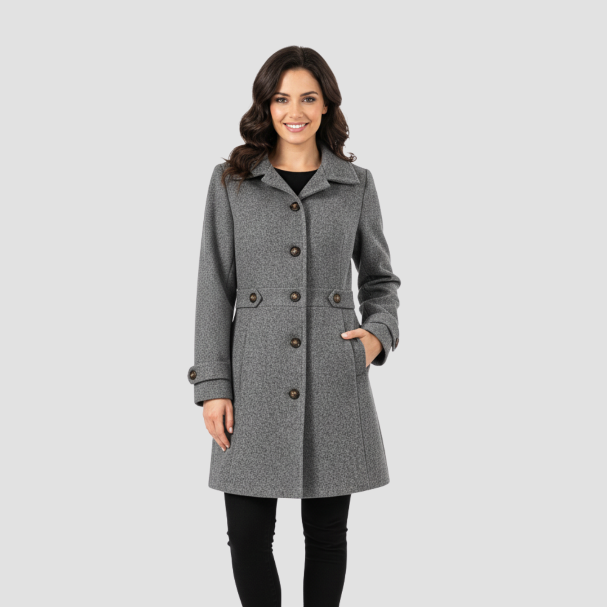 Elegant Mid-Length Coat for Women