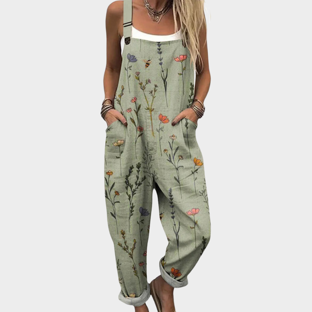 Printed overalls for women