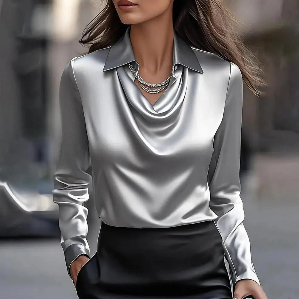 Satin blouse for women