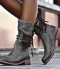Elegant Leather Lace-Up Ankle Boots for Women