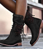 Elegant Leather Lace-Up Ankle Boots for Women