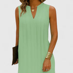 Sleeveless V-neck midi dress for women