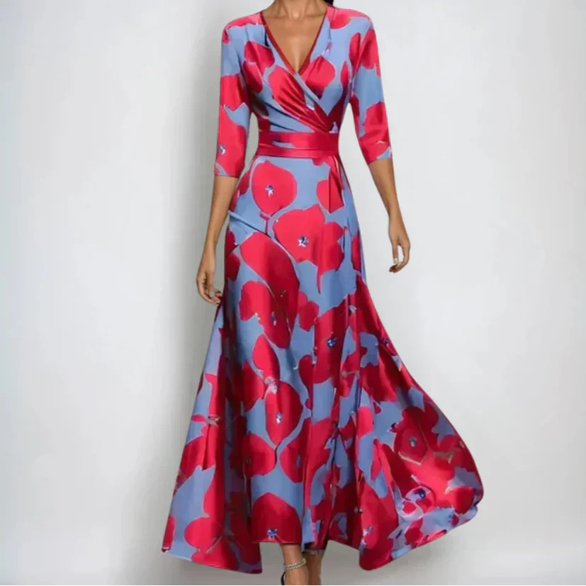 Elegant Floral Print Dress for Women