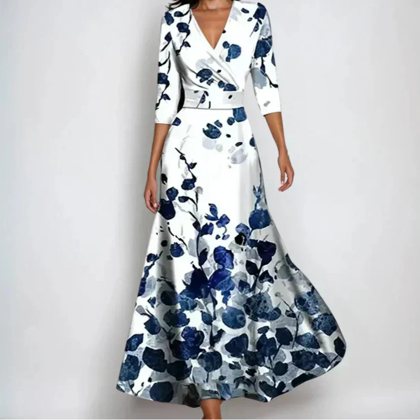 Elegant Floral Print Dress for Women