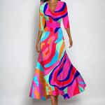 Elegant Floral Print Dress for Women