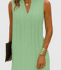 Sleeveless V-neck midi dress for women