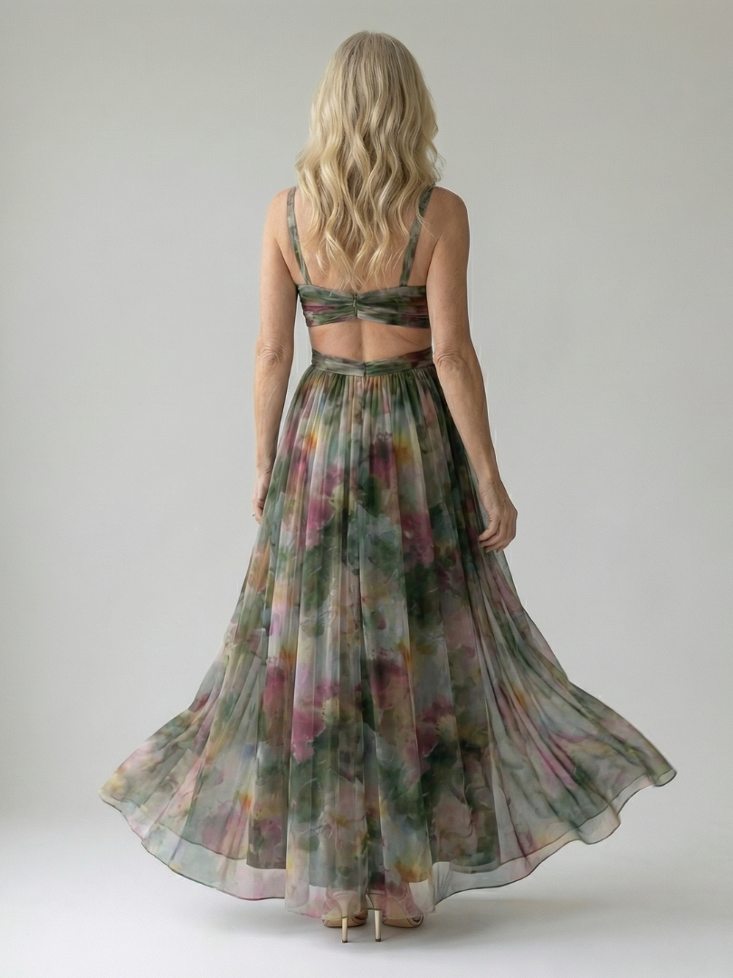 Sleeveless Printed Maxi Dress for Women