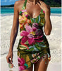 Printed Graphic Tankini and Shorts for Women