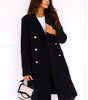 Mid-length buttoned coat for Women