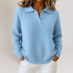 Sweater with soft collar for women