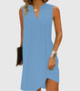 Sleeveless V-neck midi dress for women