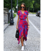 Floral Print Long Flared Dress for Women | Perfect for Summer