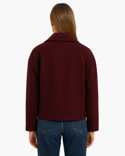 Chic Short Jacket with Double Buttoning for Women