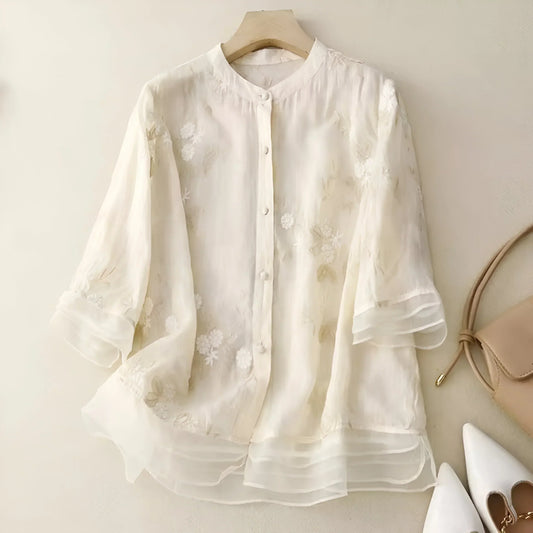 Elegant floral blouse for women