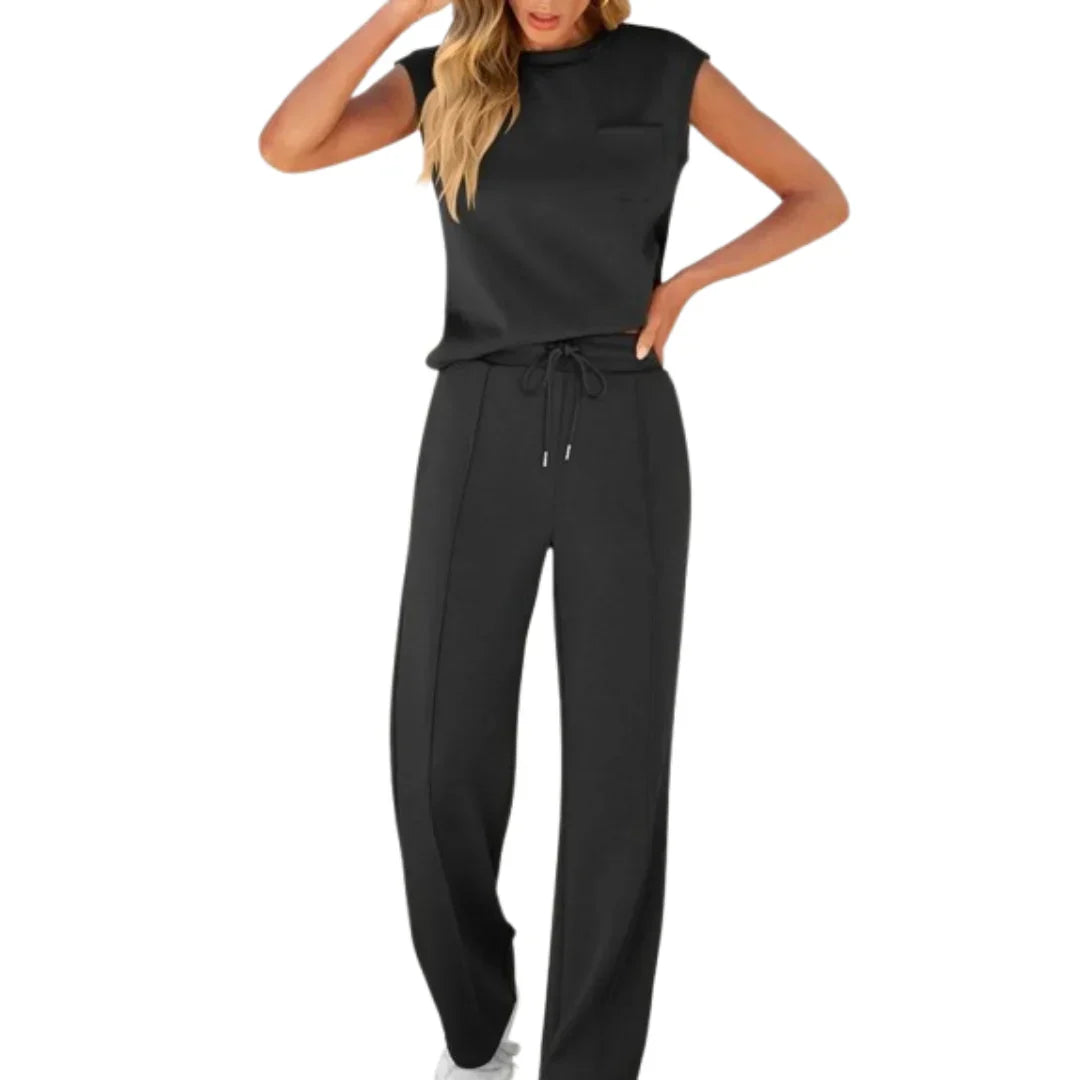 Sleeveless Casual Pants Set for Women