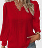 V-Neck Pullover Blouse with Lace for Women