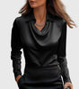 Long Sleeve Satin Blouse for Women