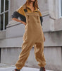 Fleece Jumpsuit with Adjustable Straps for Women