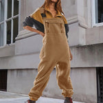 Fleece Jumpsuit with Adjustable Straps for Women
