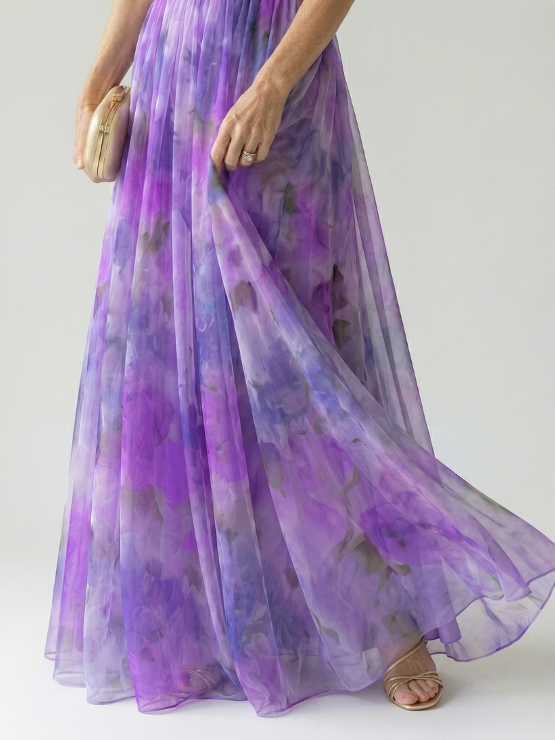 Sleeveless Printed Maxi Dress for Women