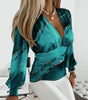 V-Neck Top with Ruffled Waist Detail for Women
