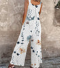 Printed Overalls with Adjustable Straps for Women