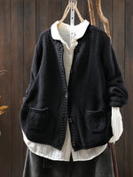 Round neck long sleeve sweater for women