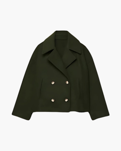 Chic Short Jacket with Double Buttoning for Women