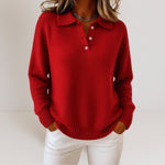 Sweater with soft collar for women
