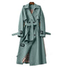 Long Cotton Trench Coat for Women