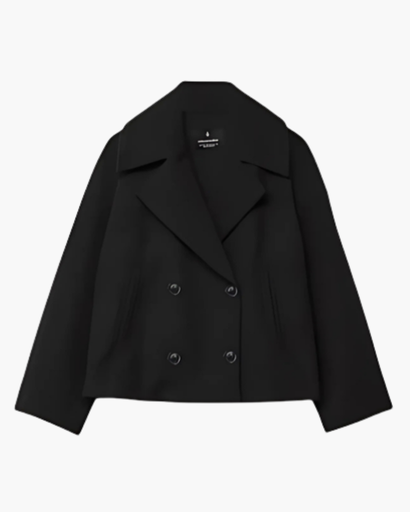 Chic Short Jacket with Double Buttoning for Women