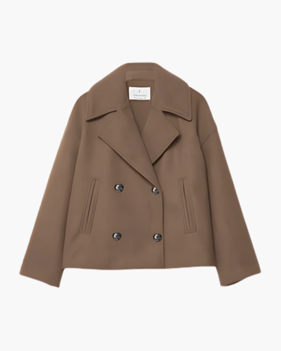 Chic Short Jacket with Double Buttoning for Women