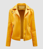 Women's Asymmetric Perfecto Biker Jacket in Faux Leather