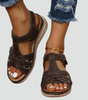 Orthopedic Leather Sandals with Velcro for Women | Perfect for Everyday Wear