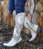 Thick-Heeled Studded Cowboy Boots for Women