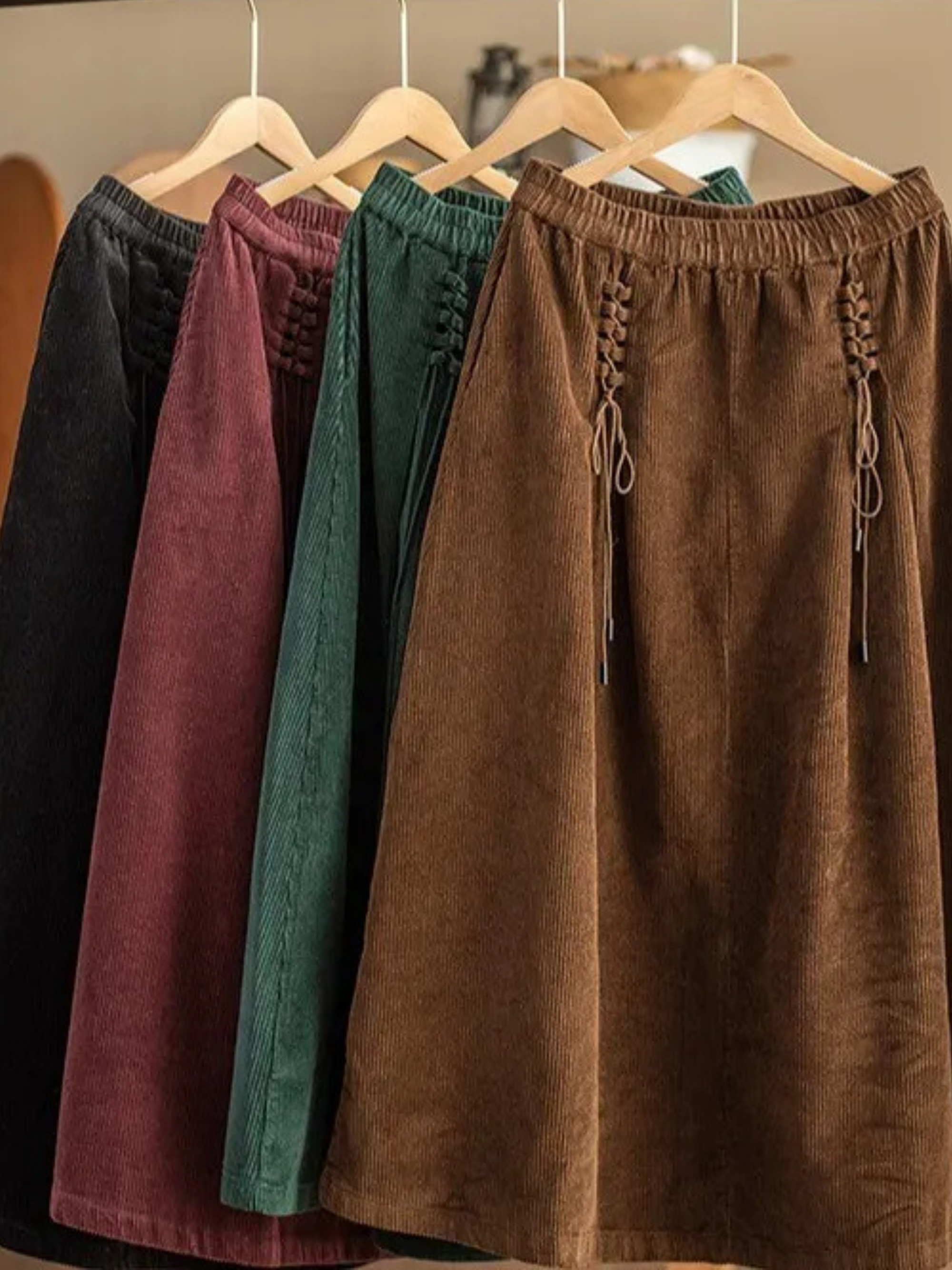 Corduroy Maxi Skirt for Women
