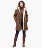 Long Hooded Coat with Synthetic Lining for Women