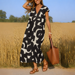 Long Dress with Geometric Print for Women | Ideal for Summer