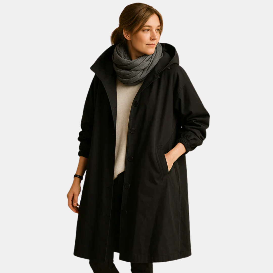 Long cotton coat for women