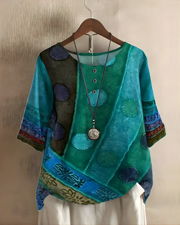 Women's Top with Geometric Print Tunic | Perfect for Everyday Wear