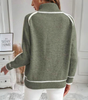 Turtleneck Sweater with Contrasting Details for Women