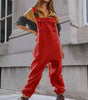 Fleece Jumpsuit with Adjustable Straps for Women