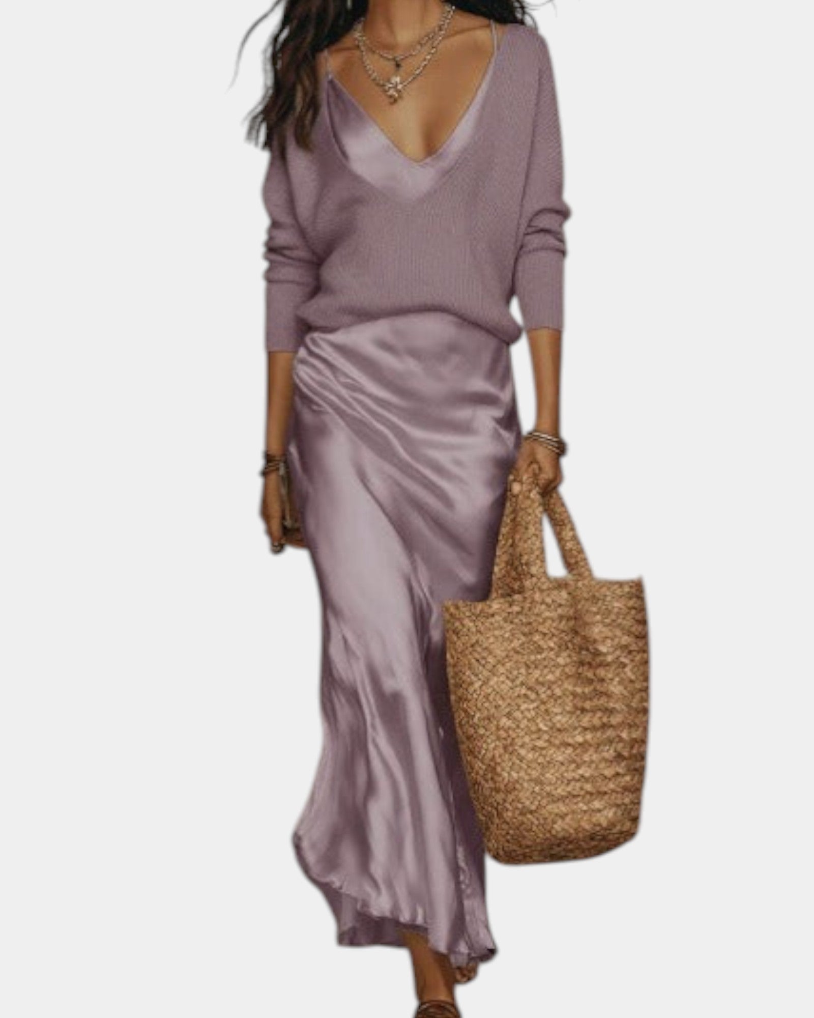 Satin Sweater and Dress Set for Women | Ideal for Everyday Wear