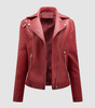 Women's Asymmetric Perfecto Biker Jacket in Faux Leather